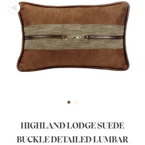 Hiend Suede Buckle Accent Pillow - Brown Set of Three